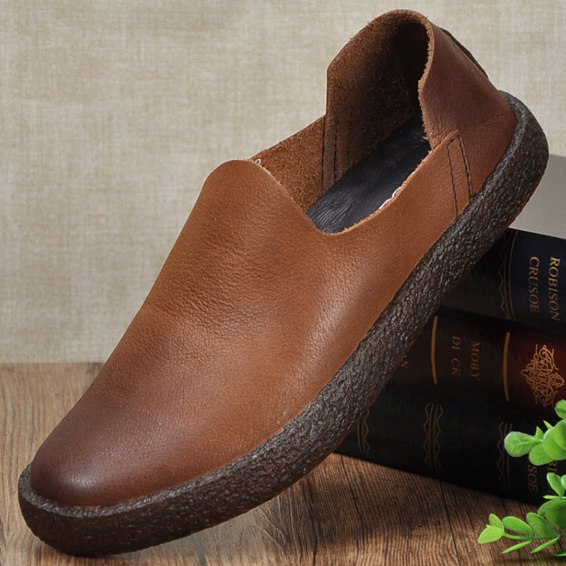 Retro Leather Soft Sole Casual Shoes