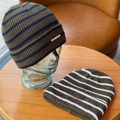 Retro Striped Knitted Hat