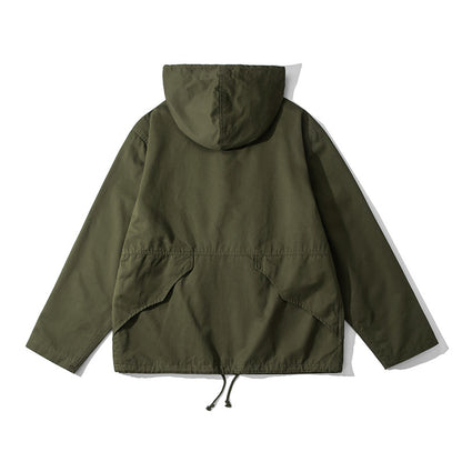 Retro Military Style Casual Pullover Hoodies