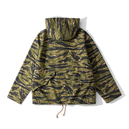 Retro Military Style Casual Pullover Hoodies