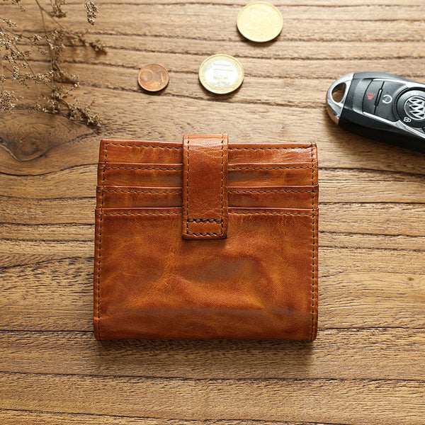 Retro Handmade Leather Card Wallet