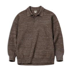 Retro Knitted Polo Shirt Lapel Pullover Sweater