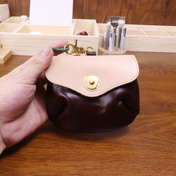 Retro Handmade Leather Portable Buckle Bag