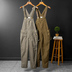 Retro Style Casual Multi-Pocket Overall Cargo Pants