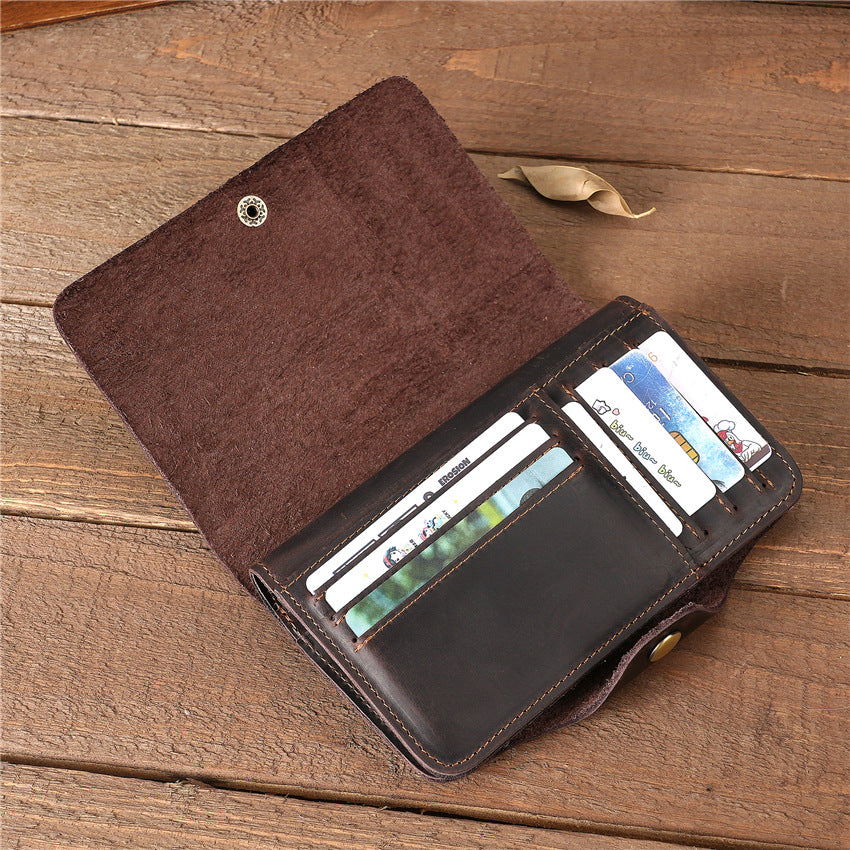 Retro Leather Handmade Multi-card Slots Long Wallet