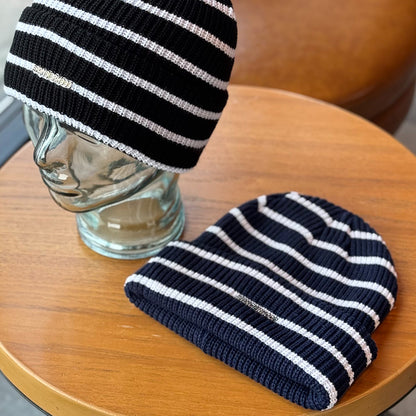 Retro Striped Knitted Hat