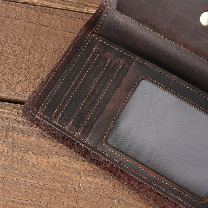 Retro Leather Handmade Multi-card Slots Long Wallet