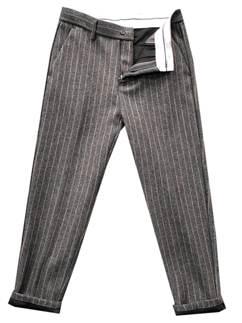 Large Size Retro Casual Striped Pants