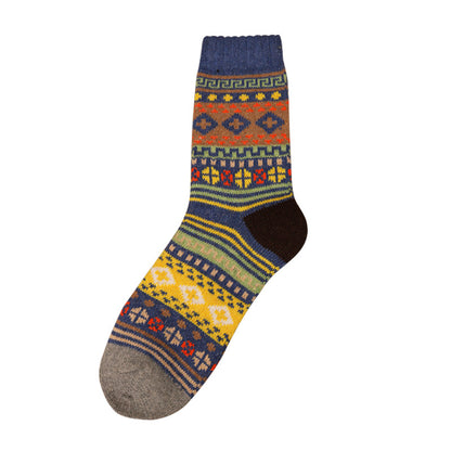 Men's 5 Pairs Retro Ethnic Style Socks