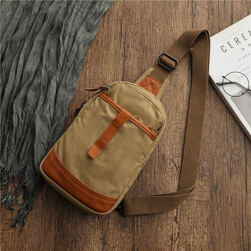 Retro Canvas Chest Bag