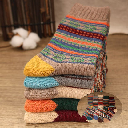 Men's 5 Pairs Retro Ethnic Style Socks