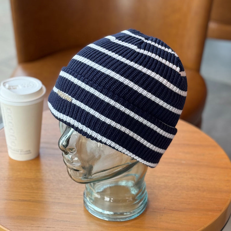 Retro Striped Knitted Hat