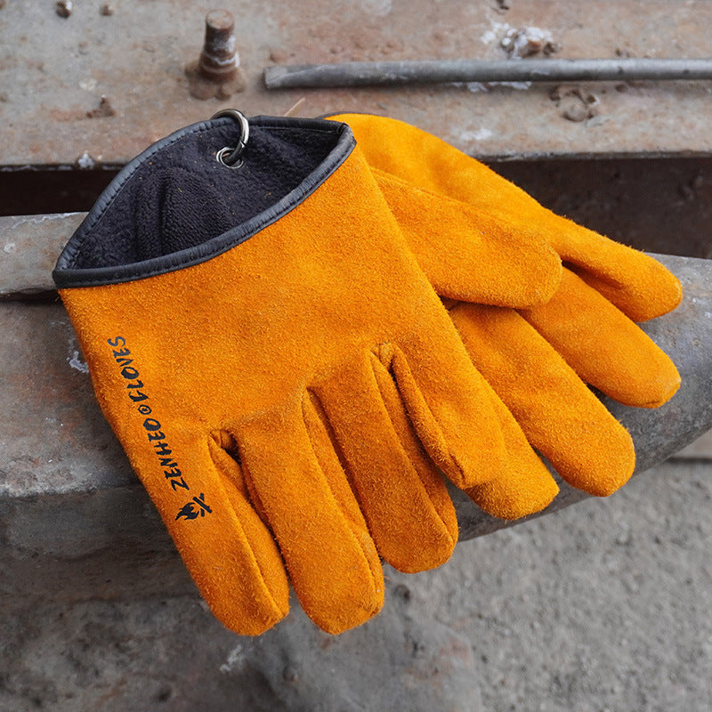 Retro Outdoor Leather Magnetic Clasp Gloves