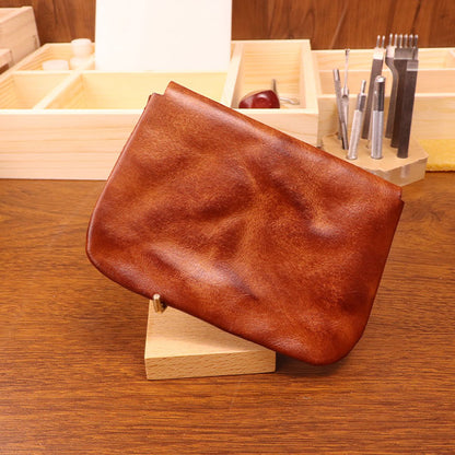 Retro Handmade Leather Coin Bag Storage Bag