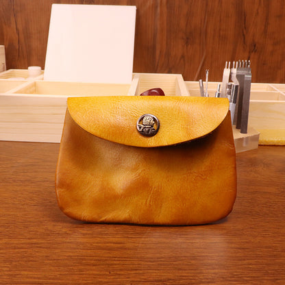 Retro Handmade Leather Coin Bag Storage Bag