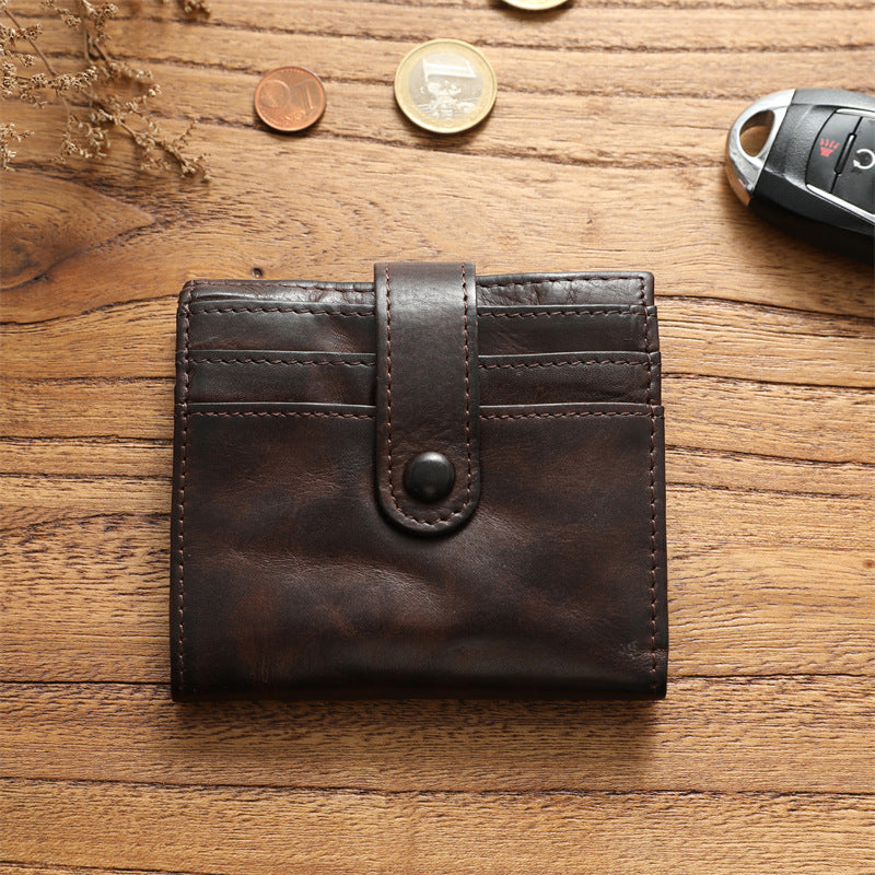 Retro Handmade Leather Card Wallet