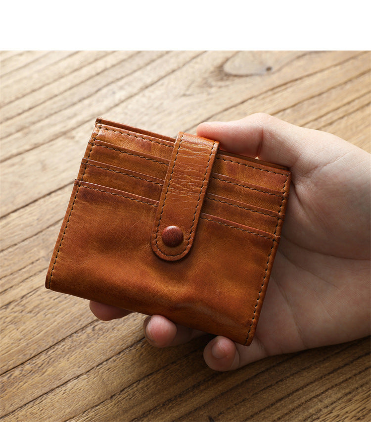 Retro Handmade Leather Card Wallet