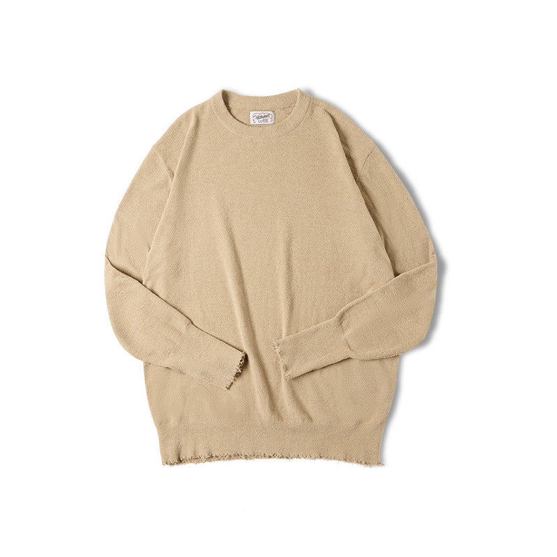 Retro Waste Soil Style Basic Sweater