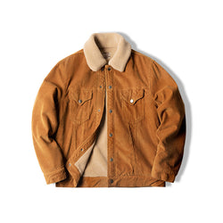 Retro Corduroy Lapel Jacket Outwears