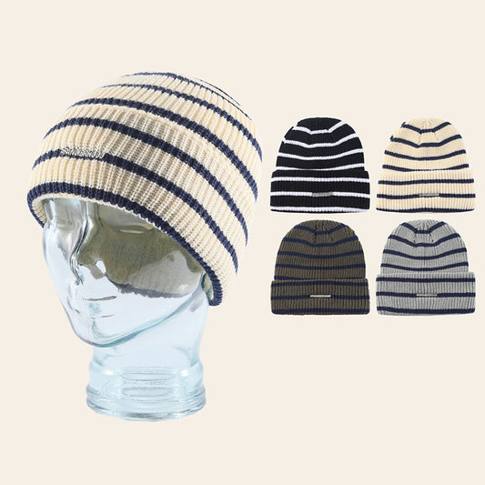 Retro Striped Knitted Hat