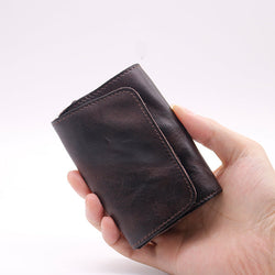 Vintage Leather Handmade Card Wallet