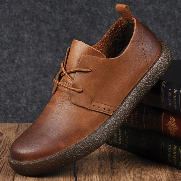 Retro Leather Soft Sole Casual Shoes