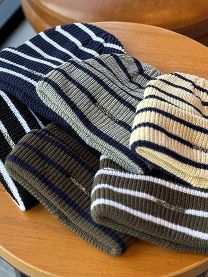 Retro Striped Knitted Hat