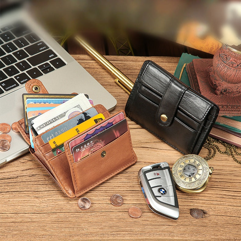 Retro Handmade Leather Card Wallets