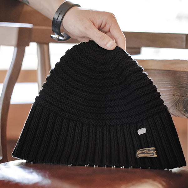 Vintage Winter Knitted Beanie Bucket Hat
