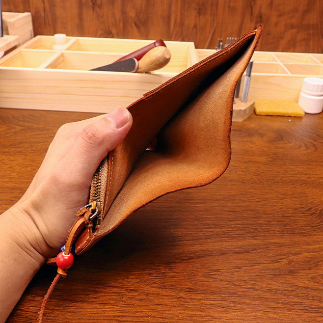 Retro Handmade Leather Short Wallets