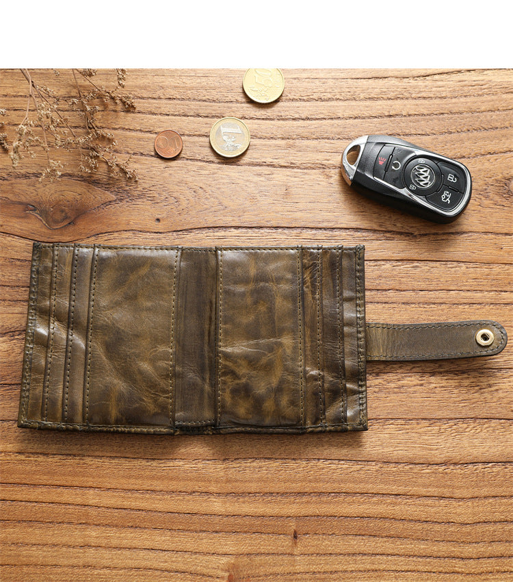 Retro Handmade Leather Card Wallet