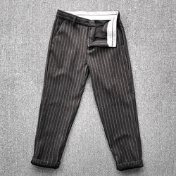 Large Size Retro Casual Striped Pants