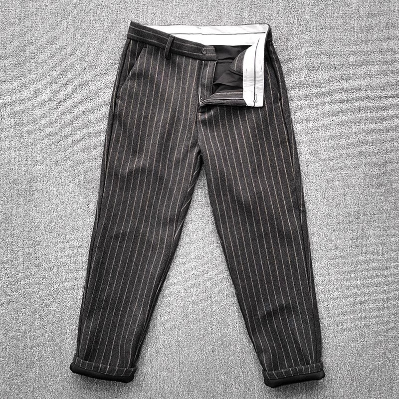 Large Size Retro Casual Striped Pants