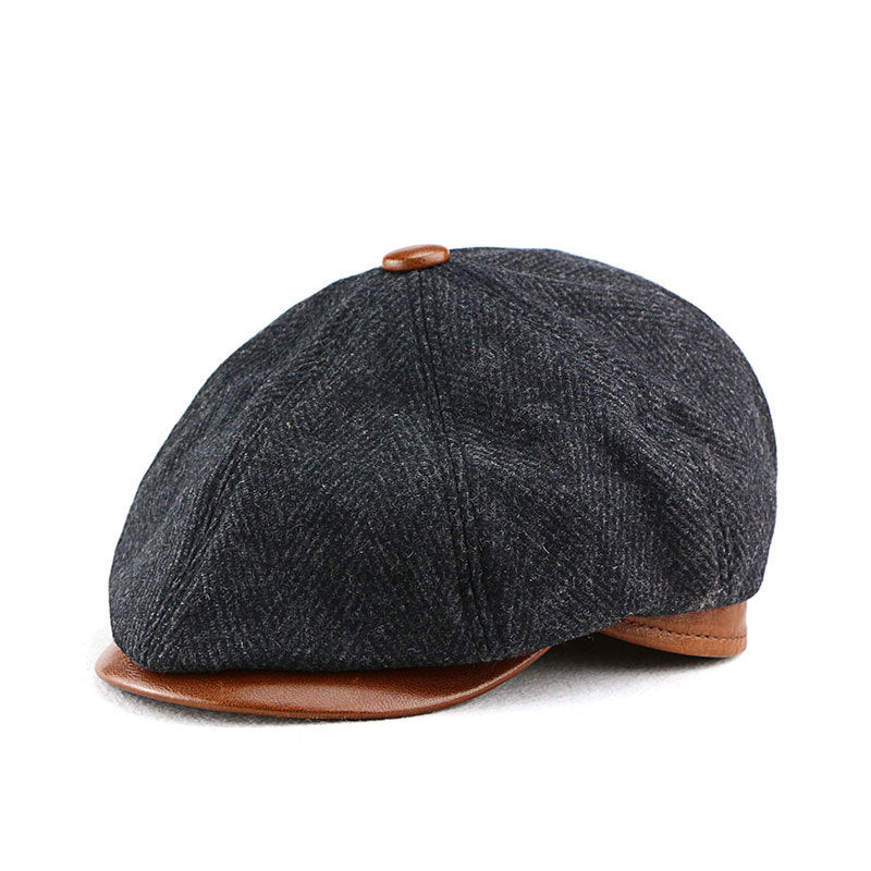 Retro Casual Leather Wool All-match Hats