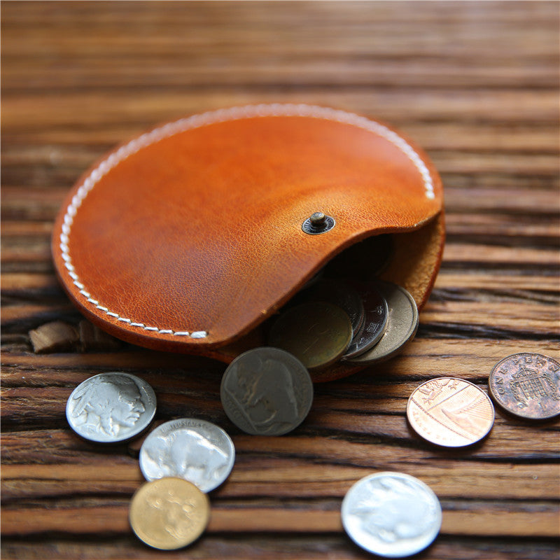 Retro Handmade Leather Coin Wallets