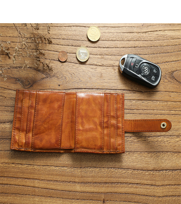 Retro Handmade Leather Card Wallet