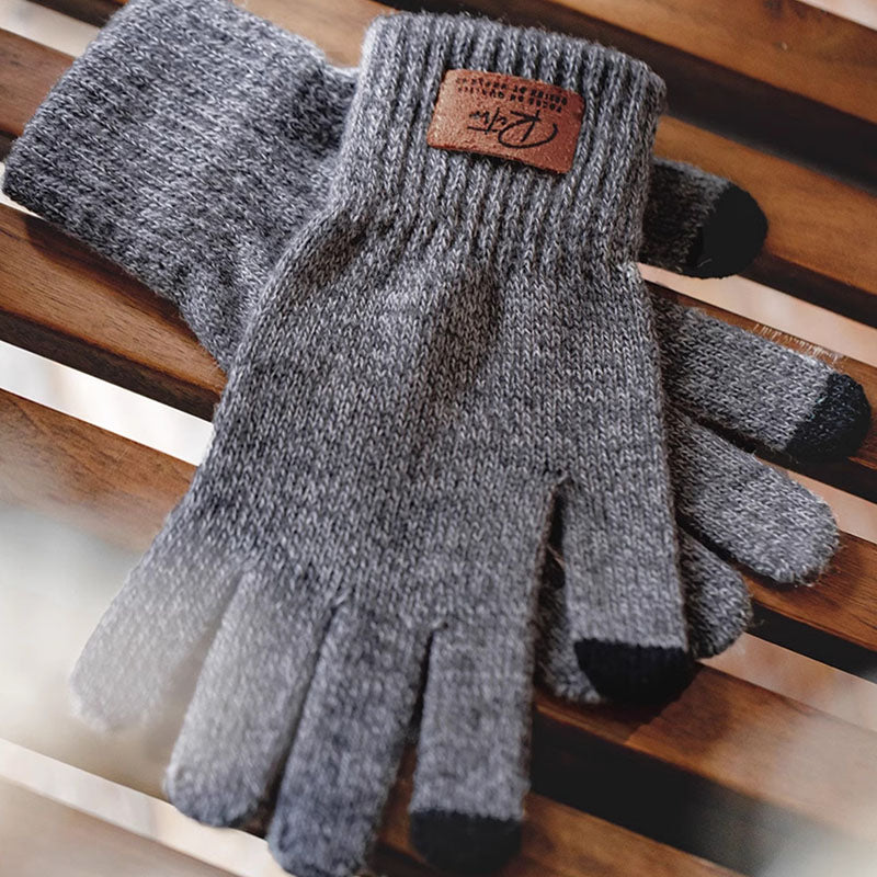 Retro Touch Screen Knitted Gloves