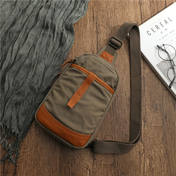 Retro Canvas Chest Bag