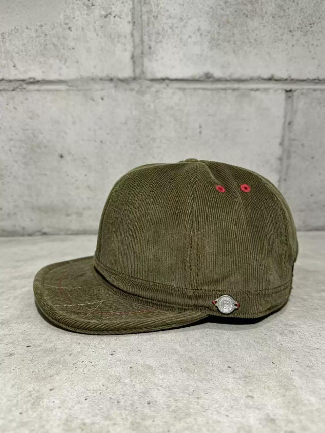 Corduroy Retro Flip Hat Beret Casual Cap Adjustable Hat