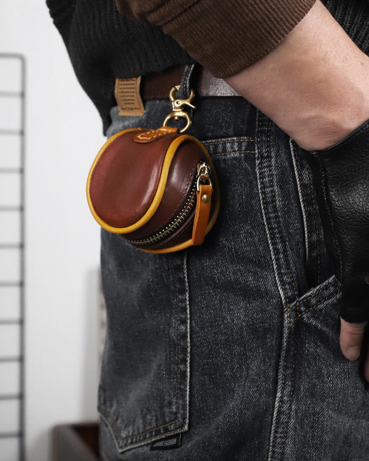 Retro Leather Handmade Waist Key Bag