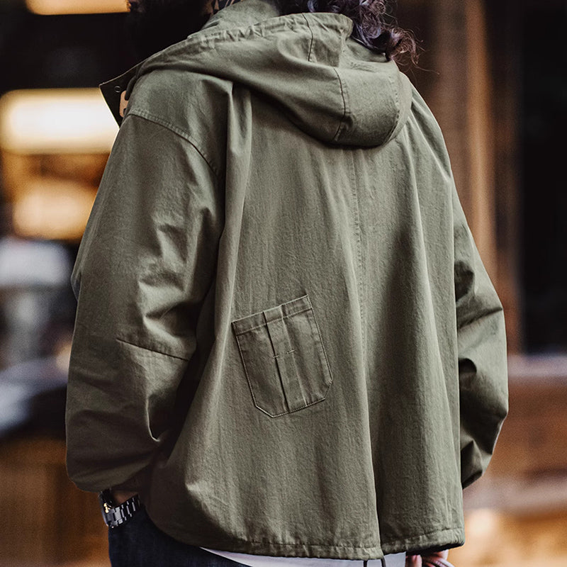 Retro Army Green M-51 Hood Jacket