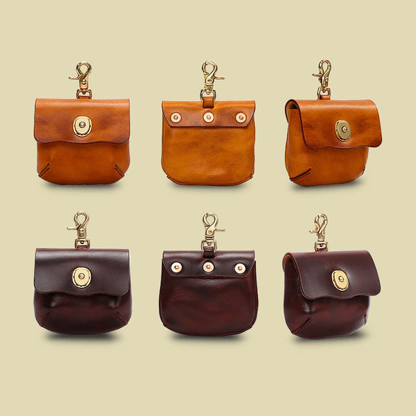 Retro Handmade Leather Portable Buckle Bag