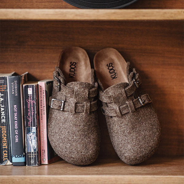 Winter Retro Wool Outdoor Mules Shoes Slippers