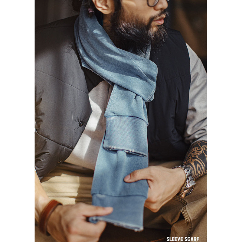 Retro Sleeve Scarf Shawl Dual-purpose Warm Scarf