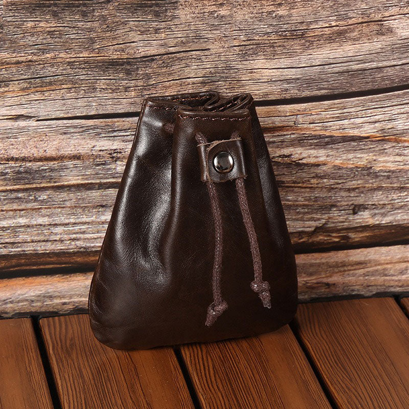 Retro Handmade Leather Coin Bag Storage Bag