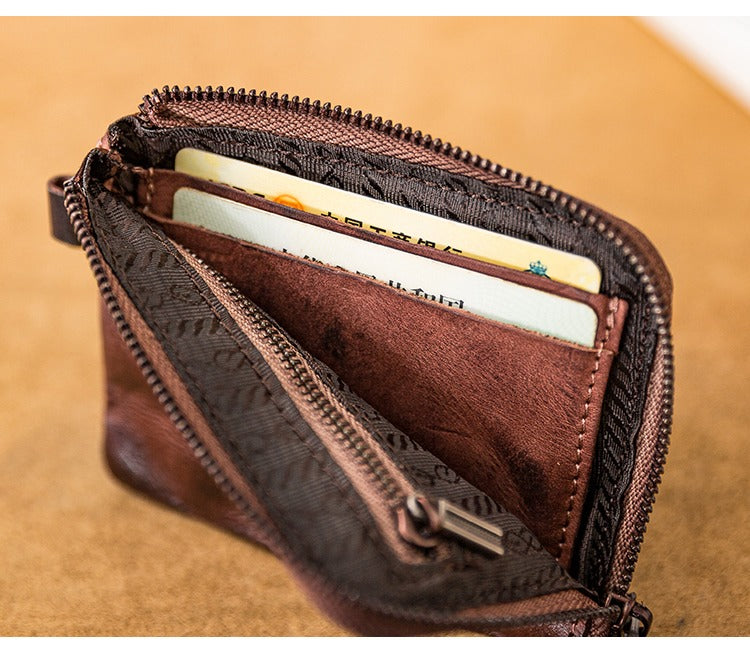 Handmade Retro Card Holder Leather Wallet