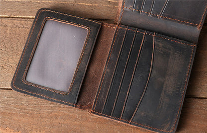 Retro Leather Handmade Multi-card Slots Short Wallet