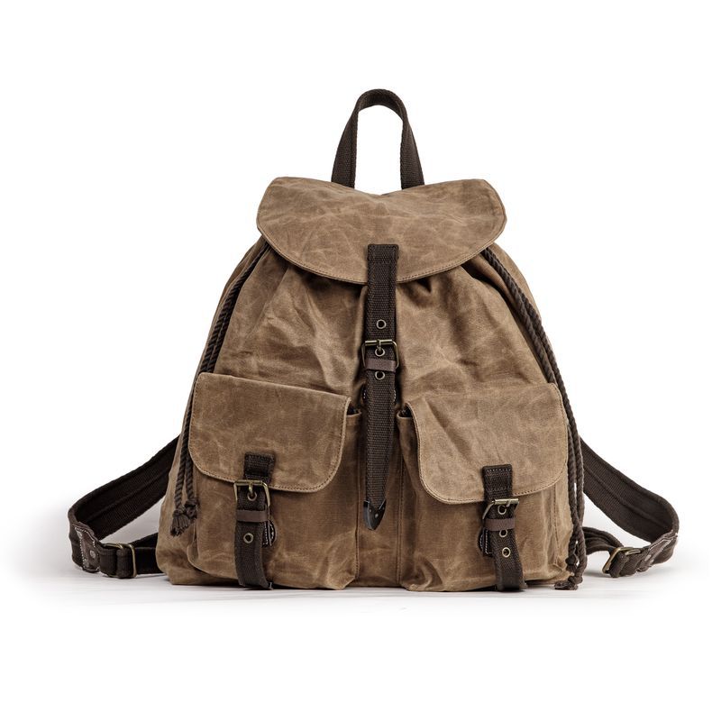 Retro Waxed Canvas Backpack