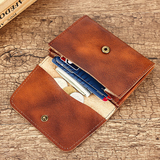 Vintage Leather Handmade Card Wallet