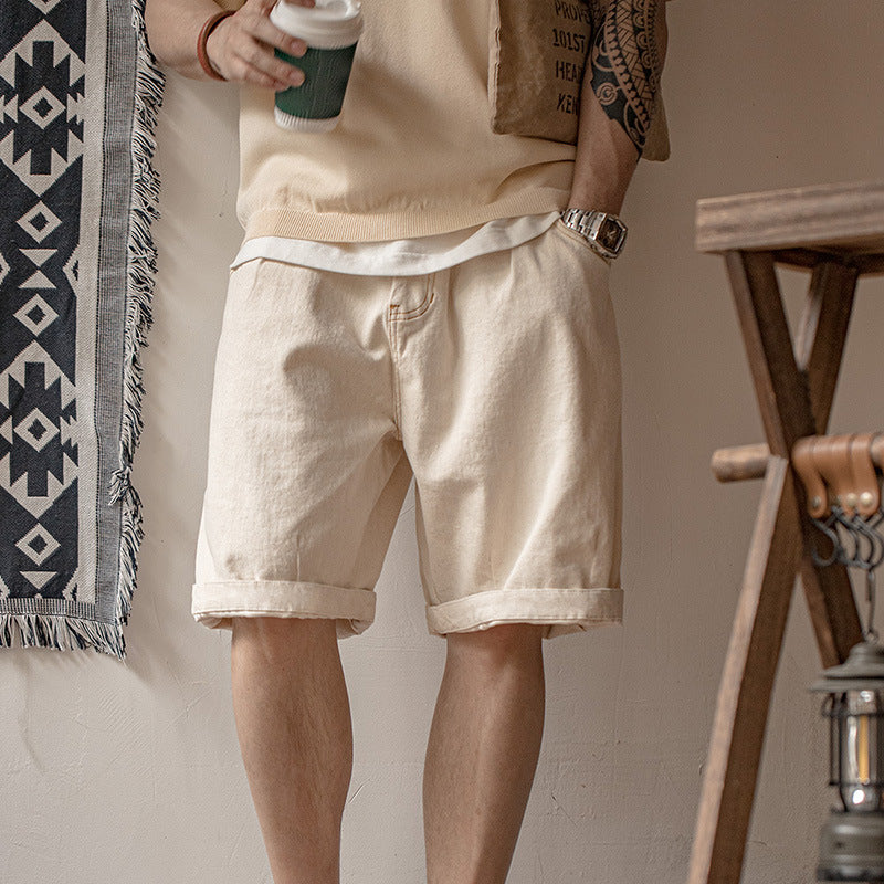 Retro Lumberjack Cotton Workwear Shorts